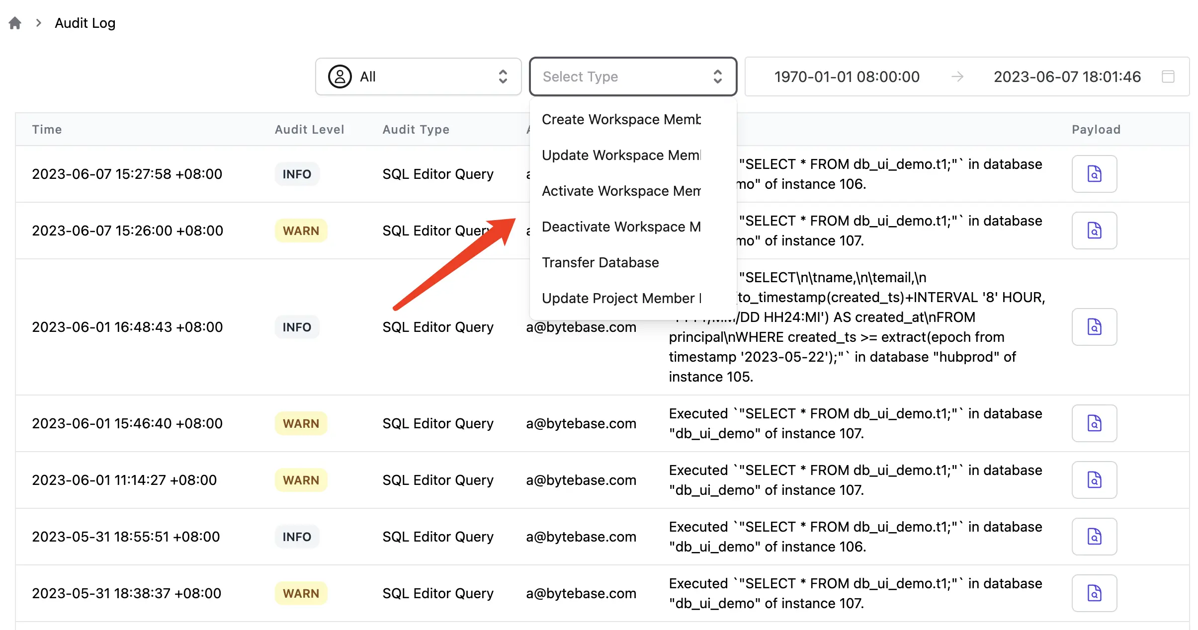 bytebase-audit