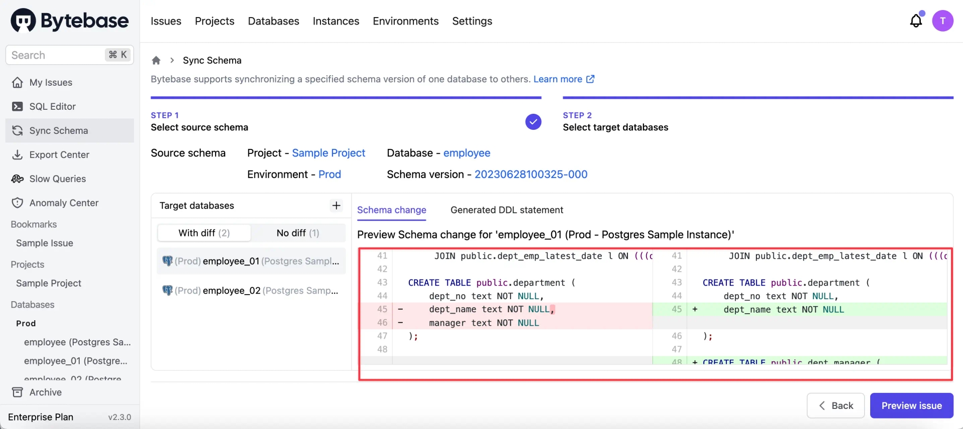 bytebase-diff