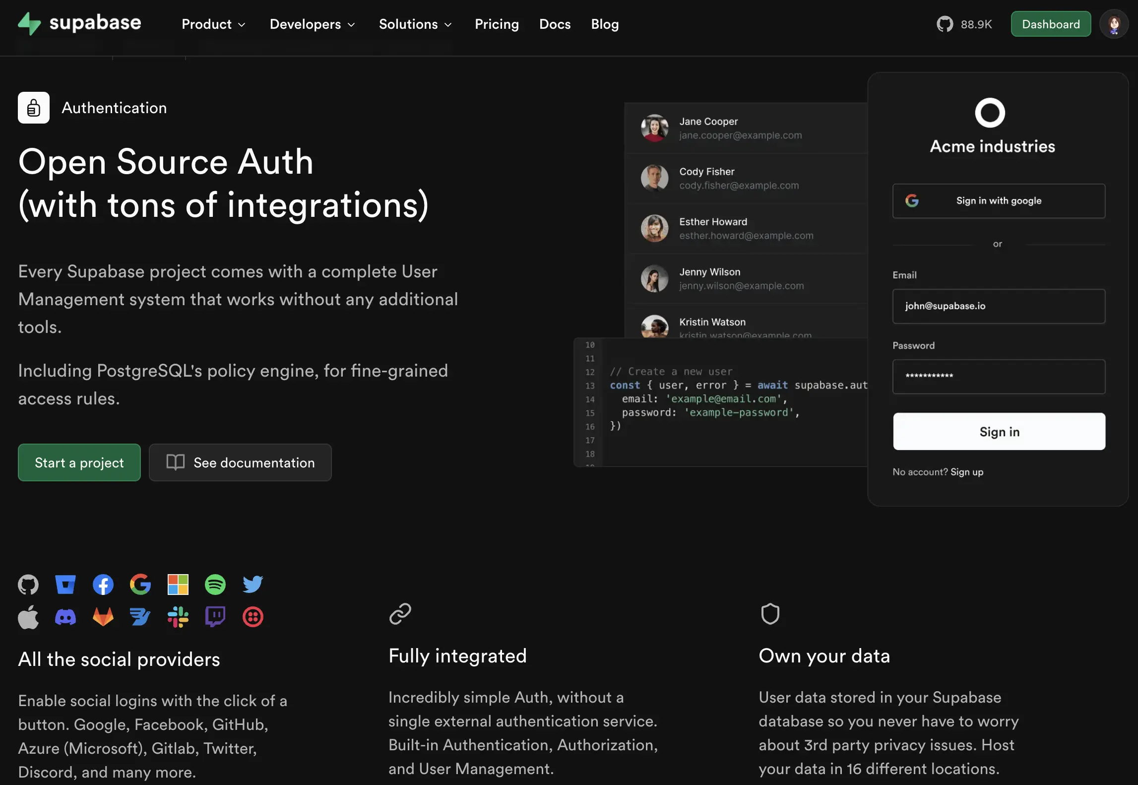 Supabase Auth