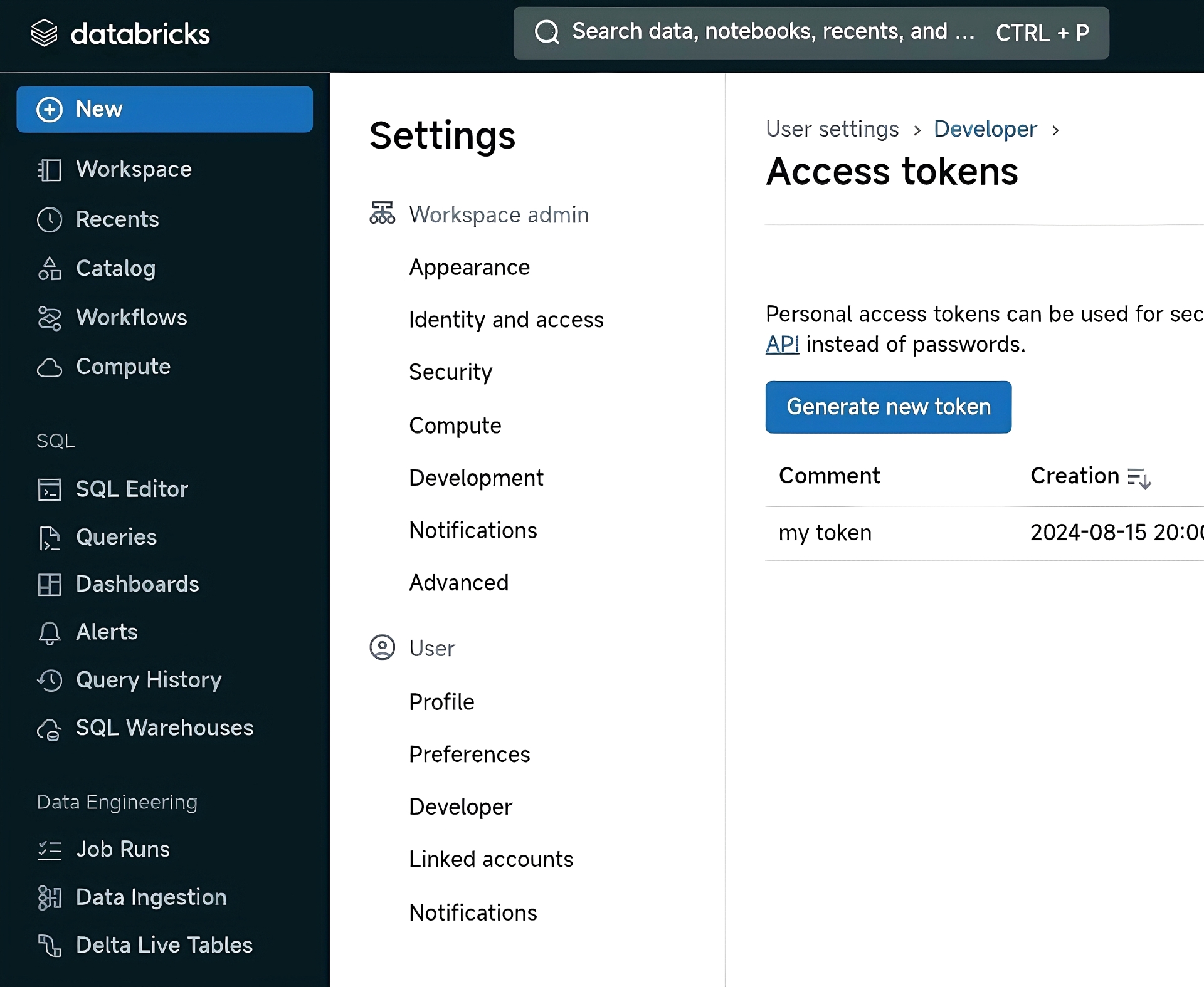 databricks-token