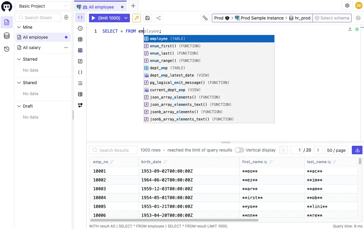 SQL Editor Preview