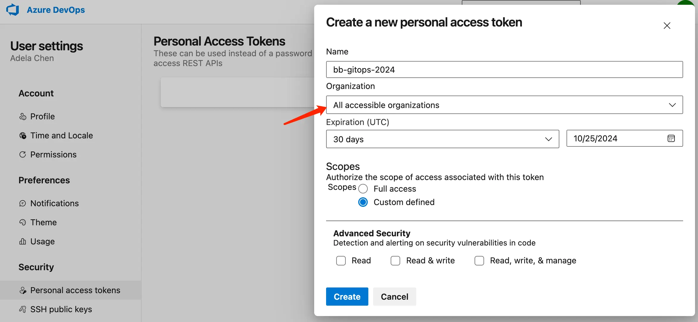 azure-new-token