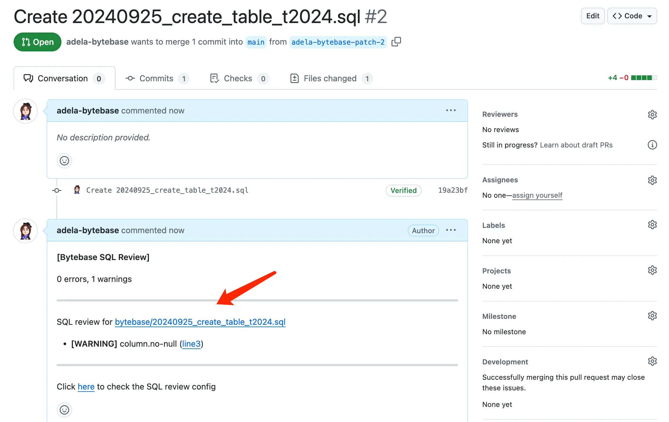 github-sql-review-warning